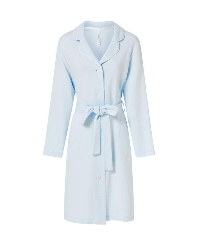 Bata Abotonada con Vivo Celeste image number null