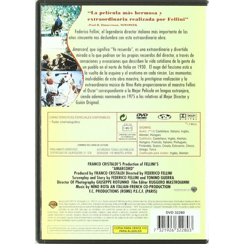 Amarcord (mis Recuerdos) [dvd] image number null