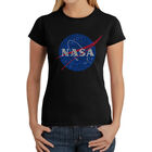 Camiseta Word Art Para Mujer - Las Misiones M&aacute;s Importantes de la NASA- Negro