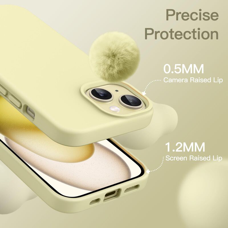 Funda JETech Silicona Amarillo para iPhone 15 image number null
