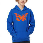 Sudadera Con Capucha Word Art Para Ni&ntilde;o - Mariposa - Azul Rey