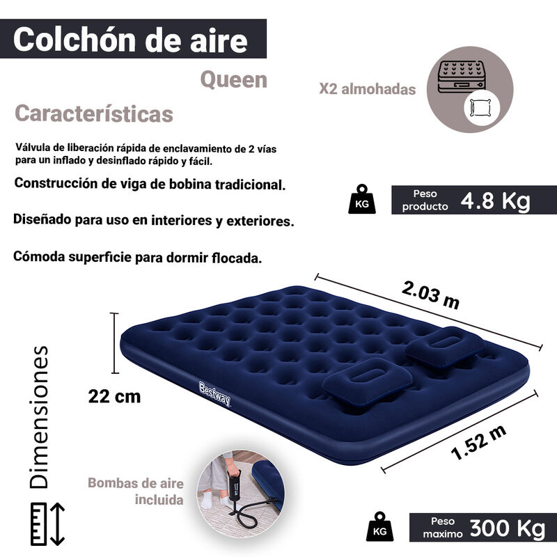 Colchon Inflable Premium Queen Size Bestway image number null