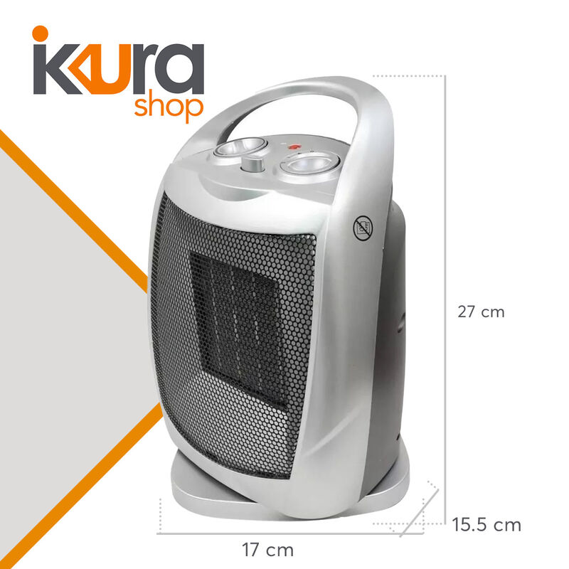 Ventilador Calefactor Eléctrico 2 En 1 Gris 480... image number null