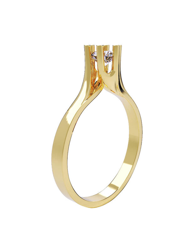 Anillo de Compromiso de 14K con Diamante de Lab... image number null