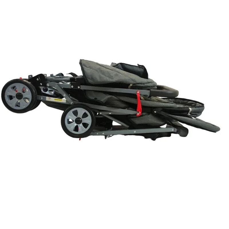 Carriola Gemelar Gris Moderna Bebé Y Niño Doble... image number null