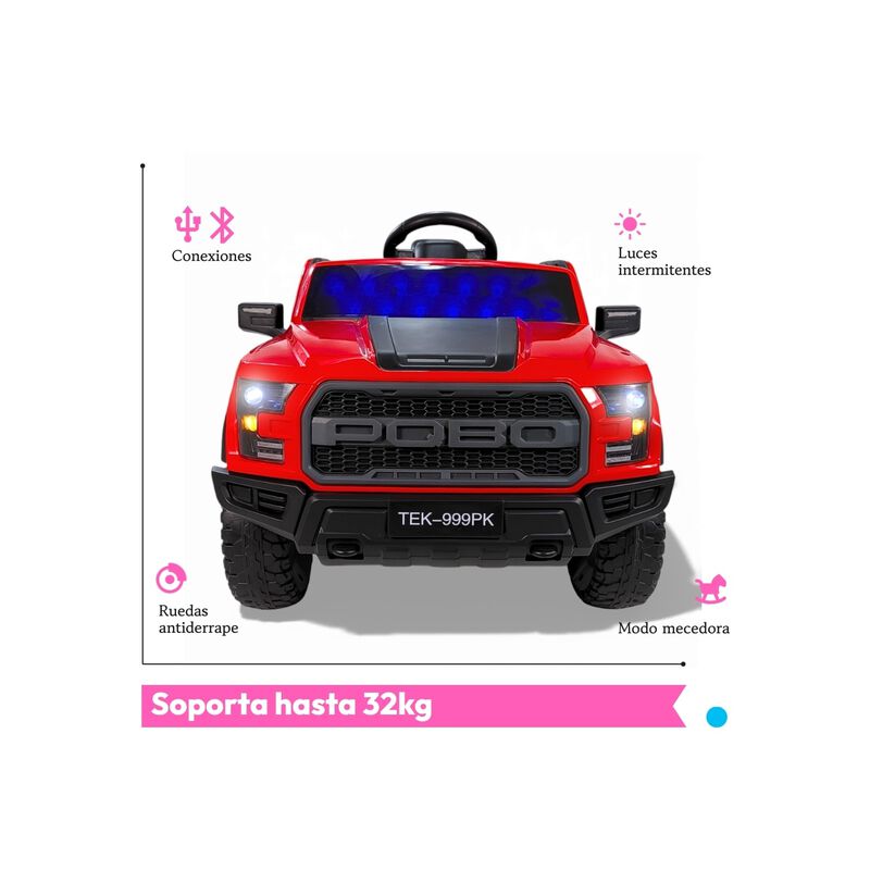 Camioneta Pickup Montable El&eacute;ctrica 12v Para Ni... image number null