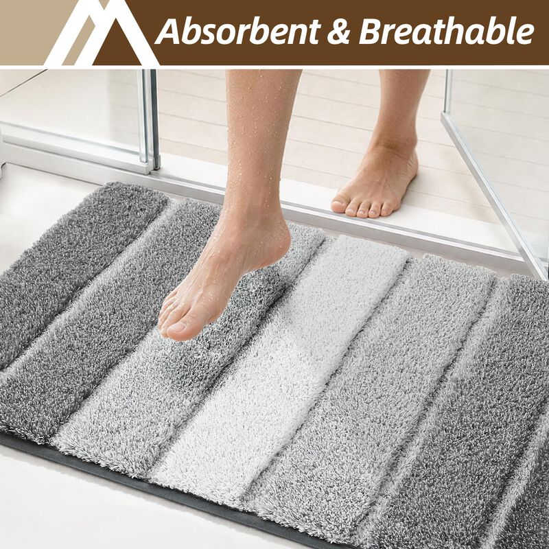 Tapete De Ba&ntilde;o Cosy Homeer 61x43 Cm Gris Absorb... image number null