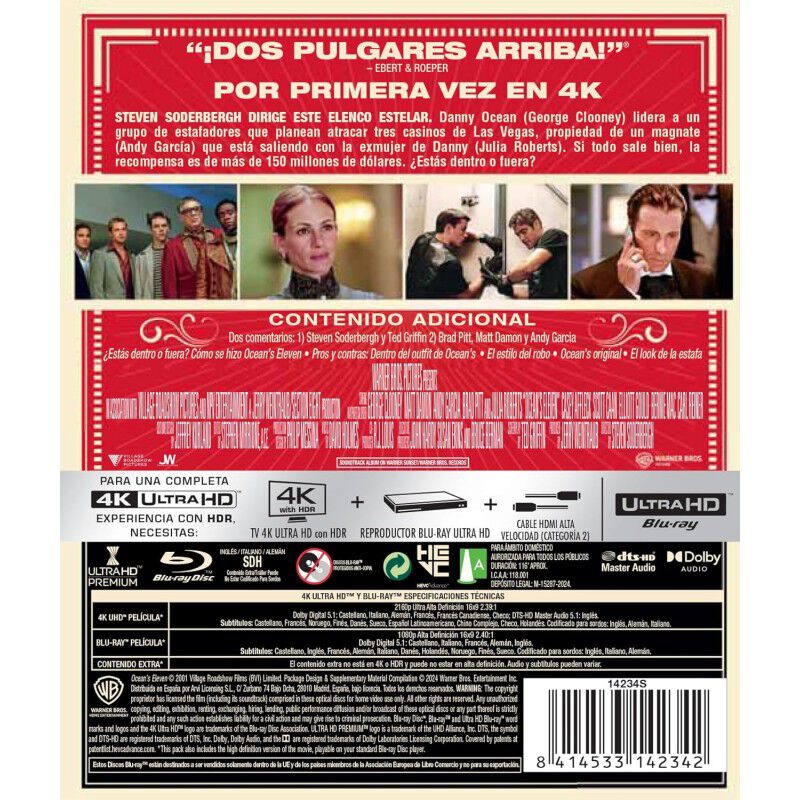 Ocean's Eleven: Hagan Juego [Blu-ray] (2001) Oc... image number null