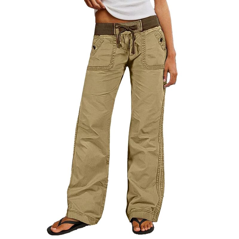 Pantalones Flamingals XL Caqui Claro de Algod&oacute;n... image number null