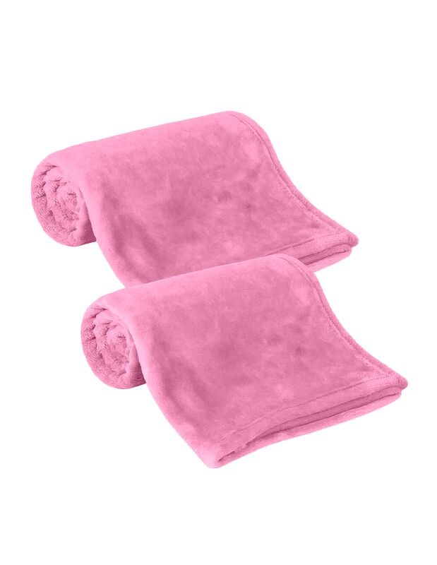 Cobijas 2 para Bebé Ultra Suave Fiusha Liso Blu... image number null