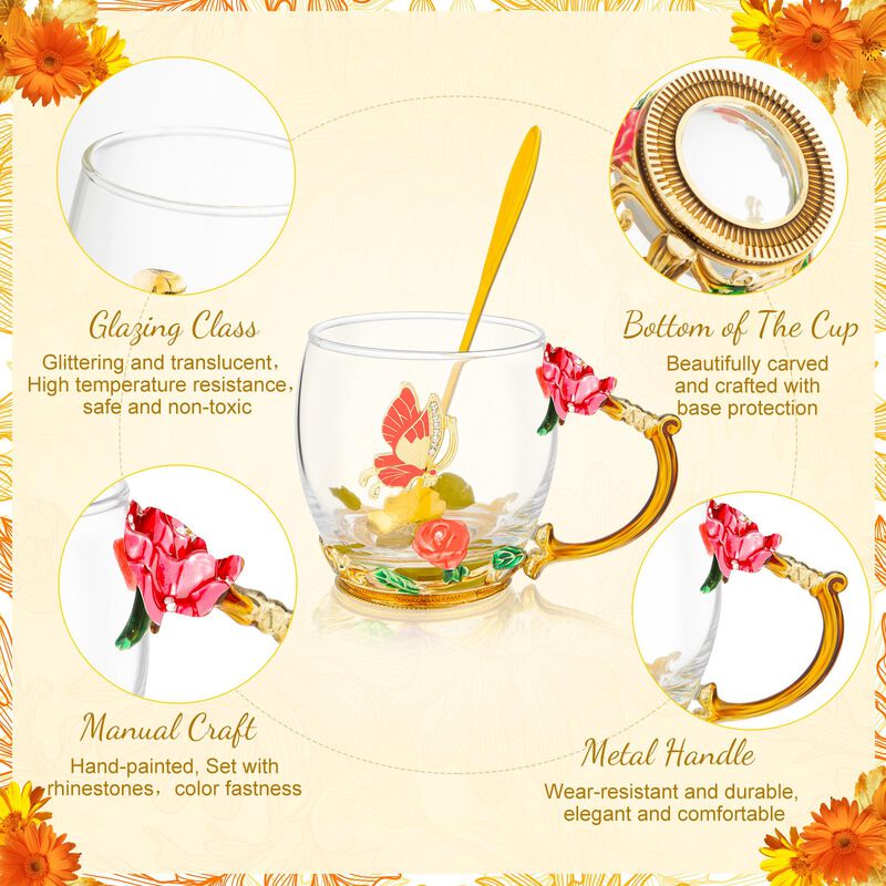 Juego De 2 Tazas De T&eacute; Tioncy De 320 ml, Rosa C... image number null