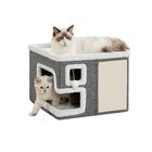 Casa Para Gatos Crispedia 42x42x33 Cm Gris Plegable Grande