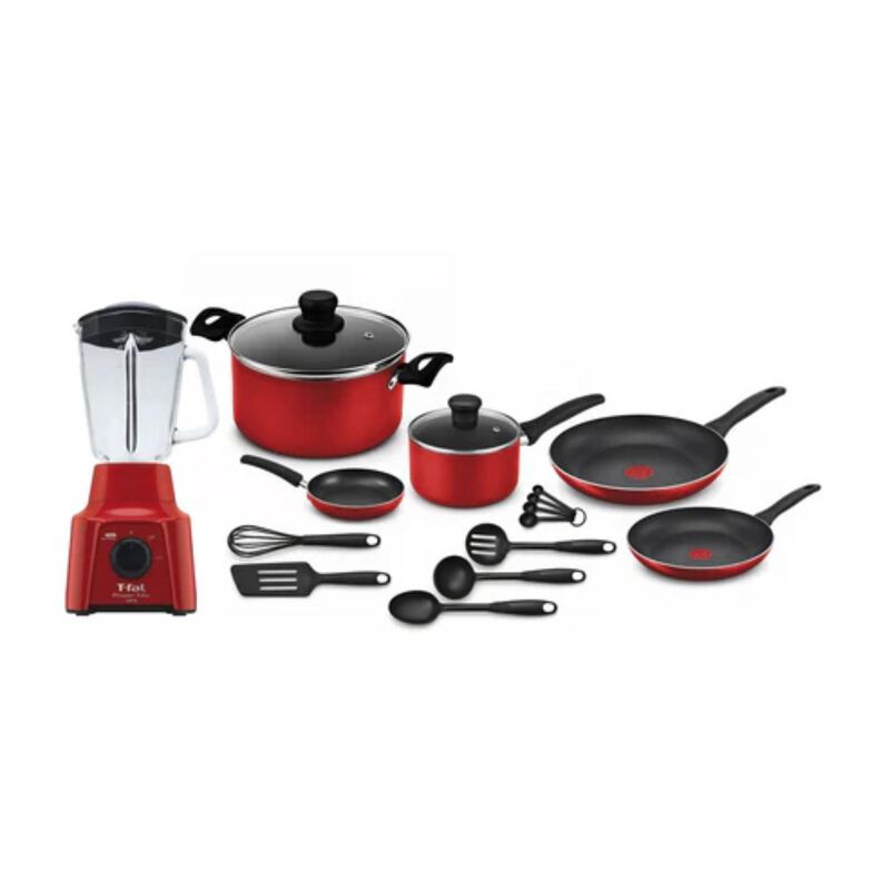 Bater&iacute;a De Cocina T-fal Easy Care 17 Piezas Roj... image number null