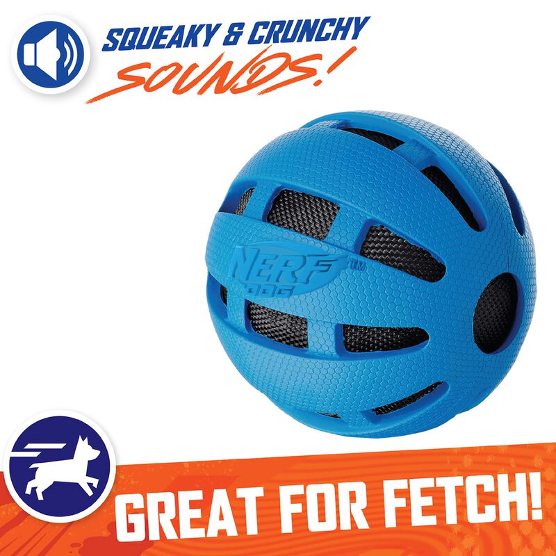 Pelota De Goma Nerf Dog Crunch And Squeak, Colo... image number null