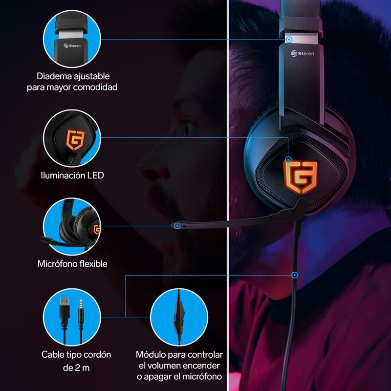 Aud&iacute;fonos 3,5 mm para Gamers image number null