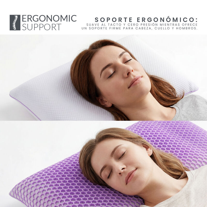 Almohada Memory Foam Ergon&oacute;mica Japandi Dual Te... image number null