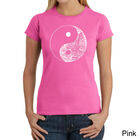 Camiseta Word Art Para Mujer - Yin Yang- Rosa