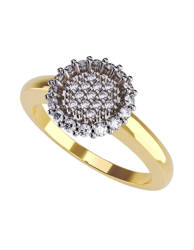 Anillo de Compromiso en Oro de 14K con Circonia... image number null