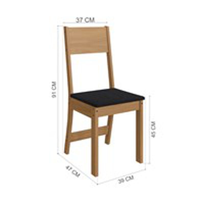 Set De Comedor Con Mesa Y Cuatro Sillas Base Ca... image number null