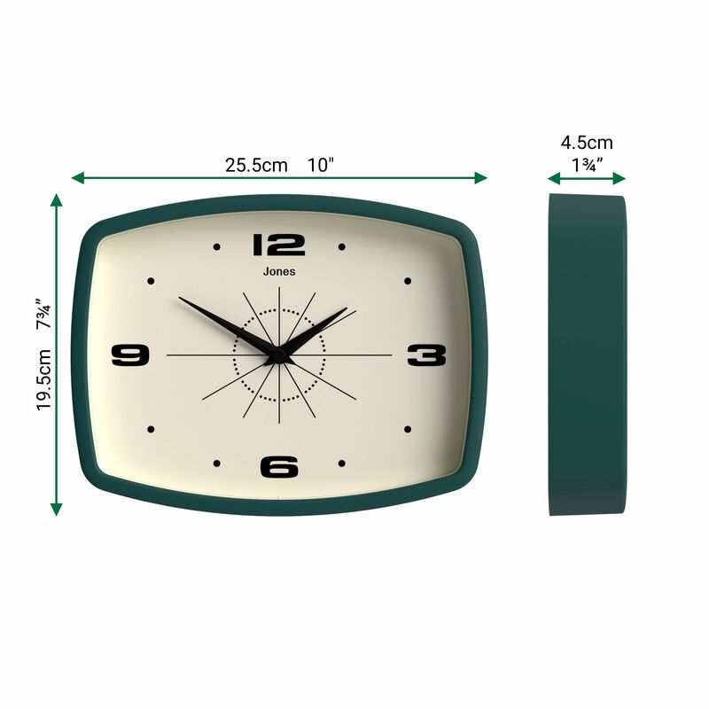 Reloj De Pared Jones Clocks&reg; Movie Retro 25,5 X... image number null