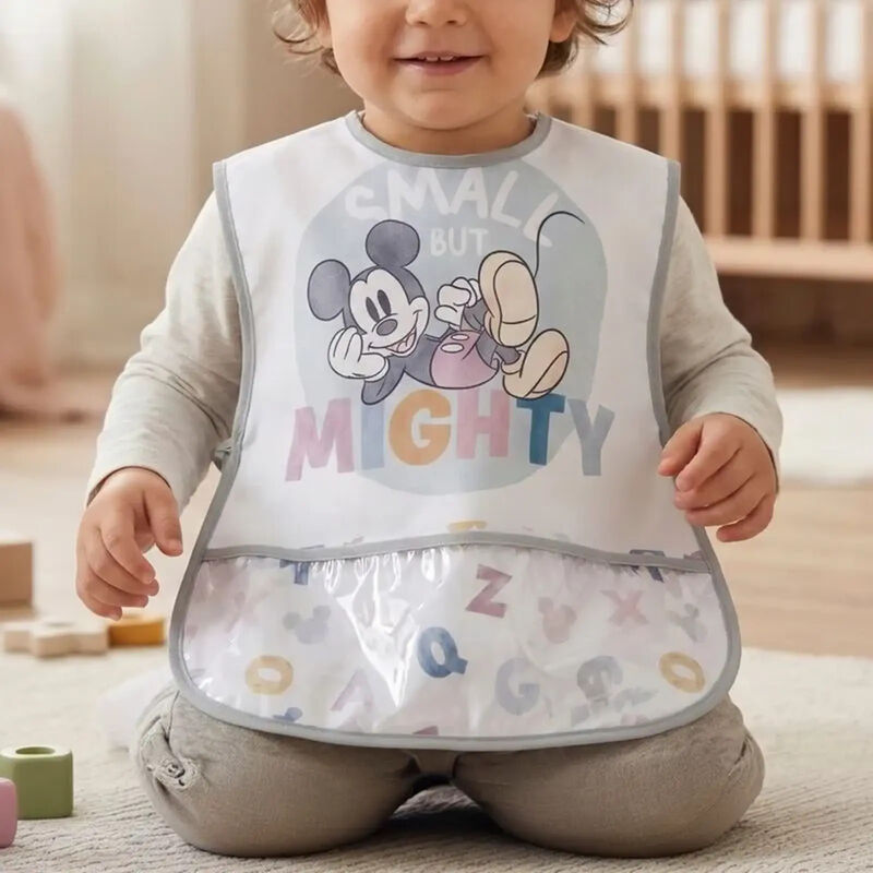 Bata Babero Bolsillo Impermeable Mickey Gris Co... image number null