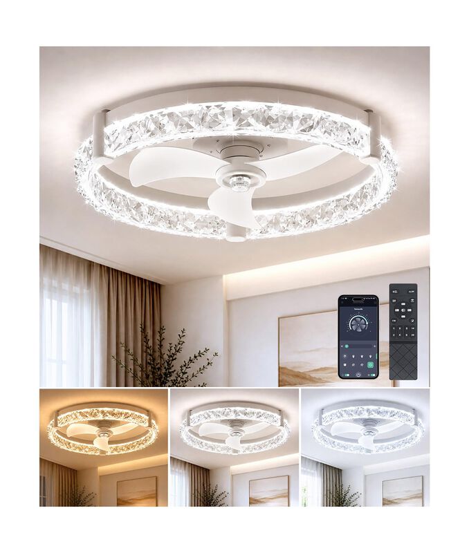 Ventilador De Techo Poifl 51 cm Led Con Control... image number null