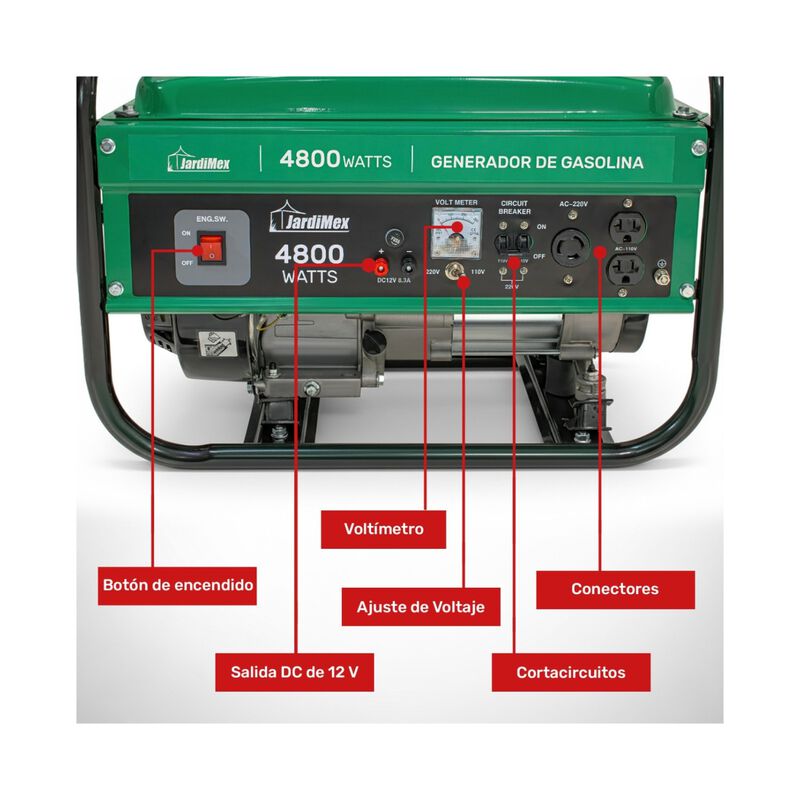 Generador Portatil Gasolina Motor 4 Tiempos 480... image number null