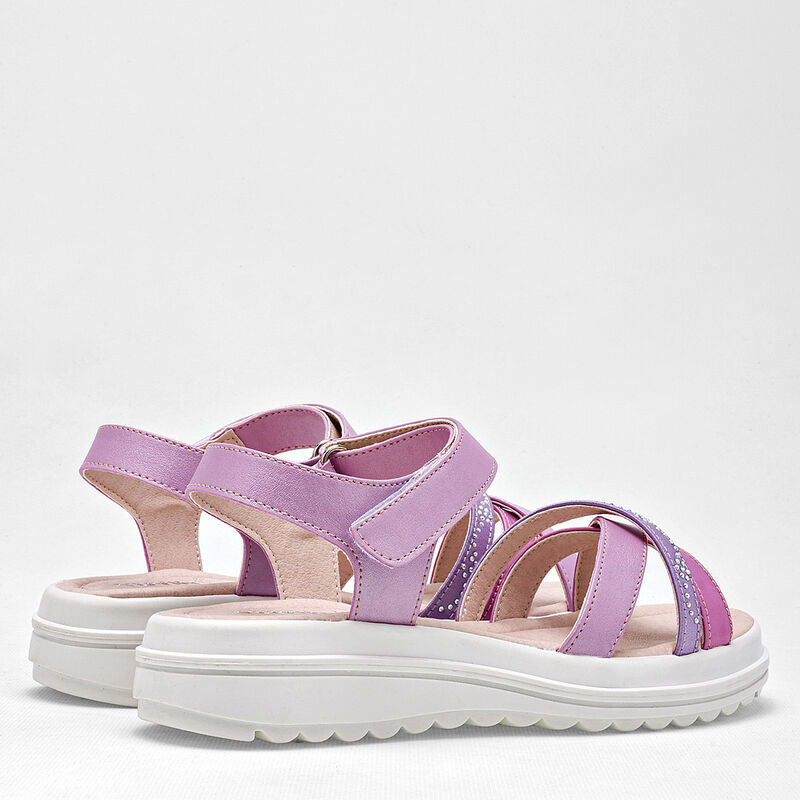 Yuyin Sandalia para mujer rosa lila image number null