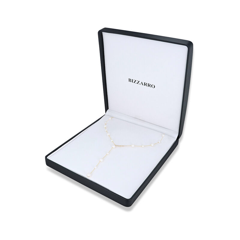 Collar Oro Amarillo 14k Perlas Blancas Ajustabl... image number null