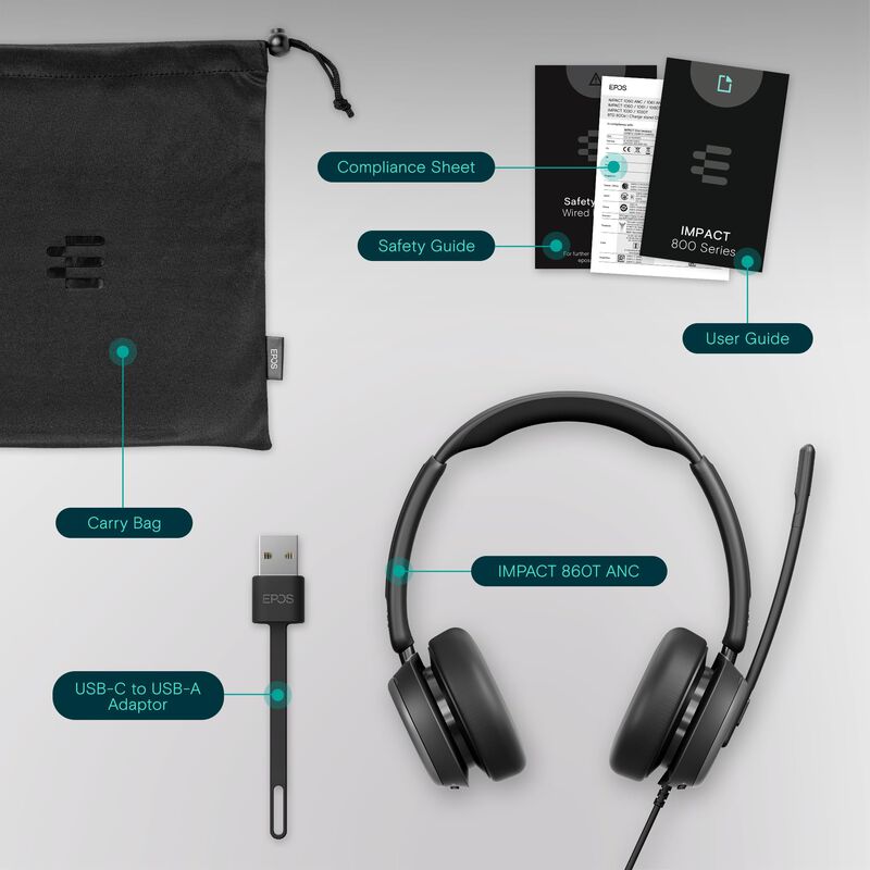Auriculares Con Cable Epos Impact 860t Anc Con ... image number null