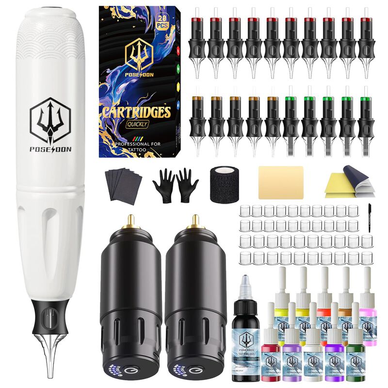 Kit De M&aacute;quina De Tatuaje Poseidon Wireless Rot... image number null