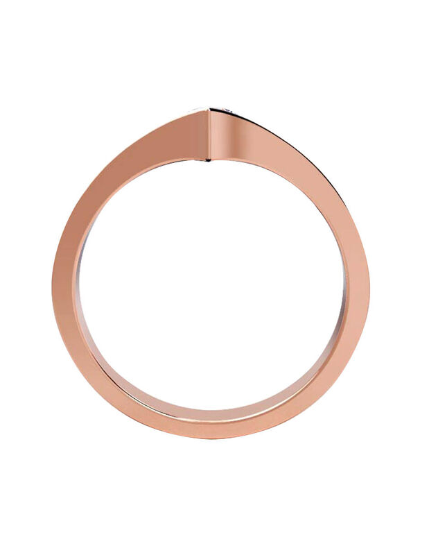 Anillo de Compromiso en Oro Rosa 14K con Circon... image number null