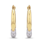 Arracadas De Oro Amarillo Y Blanco 14k