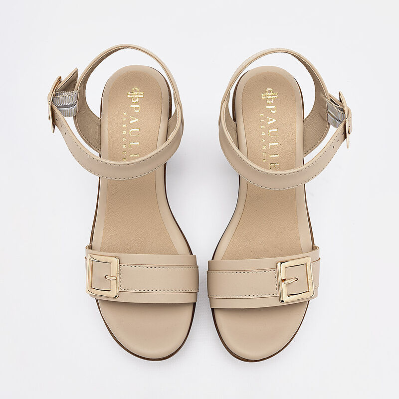 Paulie zapatilla abierta para mujer beige cod 1... image number null