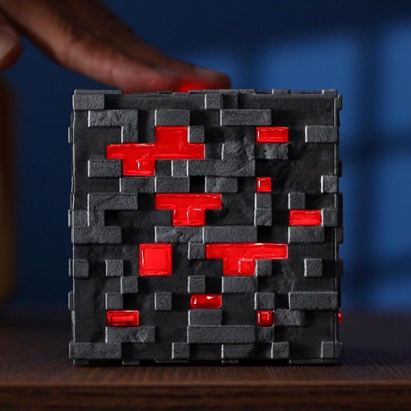 R&eacute;plica del mineral de Redstone con luz - Minec... image number null