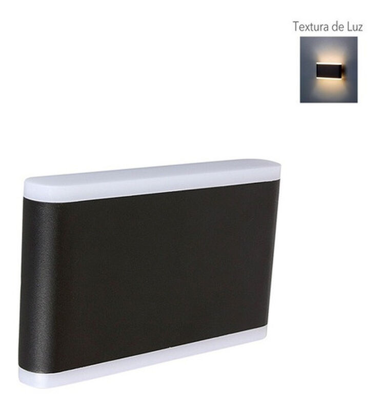 Lampara Muro Led Exterior Negro 12w Luz Suave C... image number null