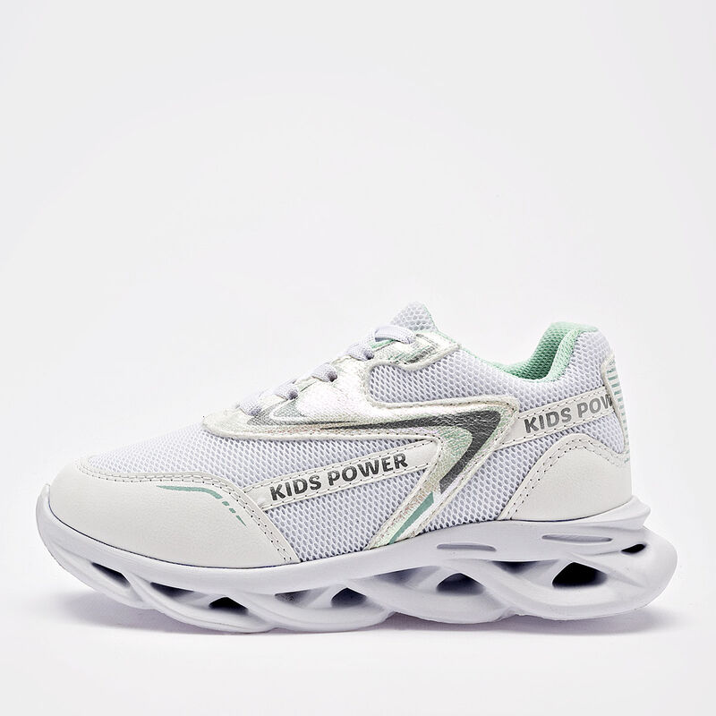 Lady One tenis para ni&ntilde;a blanco verde cod 14048... image number null