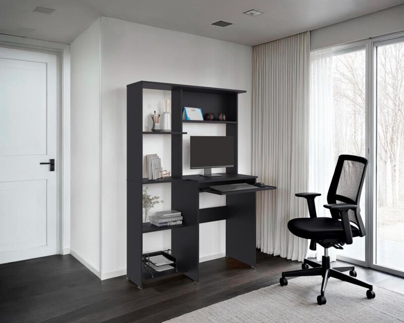 Escritorio Librero Alden Wengue Virtual Muebles image number null