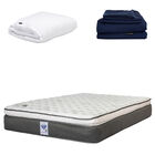 Colch&oacute;n Queen Size Phantom + Protector Cloud + 1 juego de S&aacute;banas Softy