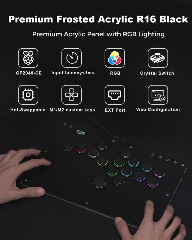 Controlador Arcade Stick Haute42 R16 Sin Palanc... image number null