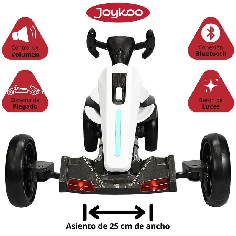 Montable Electrico para Ni&ntilde;os Go Kart Luz Sonid... image number null