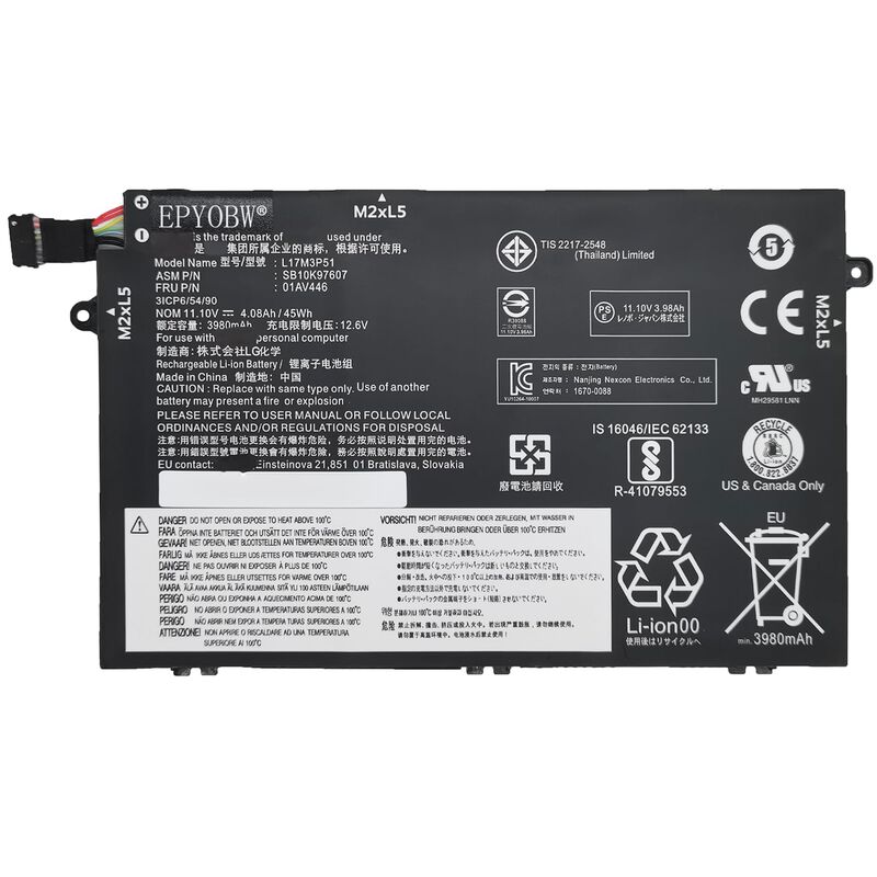 Bater&iacute;a Para Port&aacute;til Epyobw L17m3p51 45wh 11.1... image number null