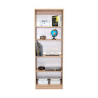 Librero Home, Macadamia y Blanco, con Cinco Entrepaños