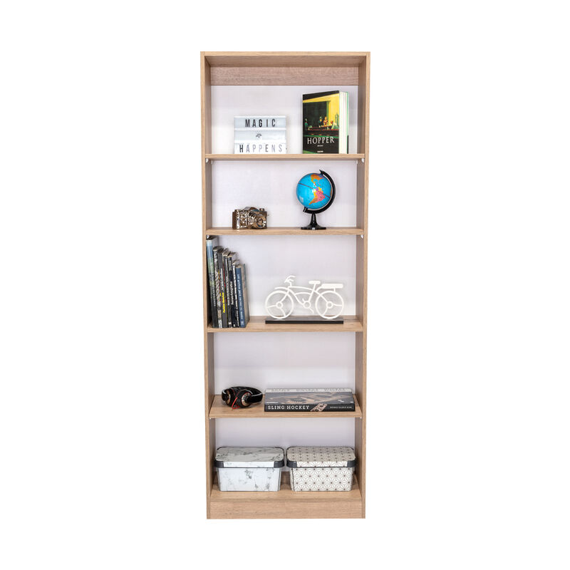 Librero Home, Macadamia y Blanco, con Cinco Ent... image number null