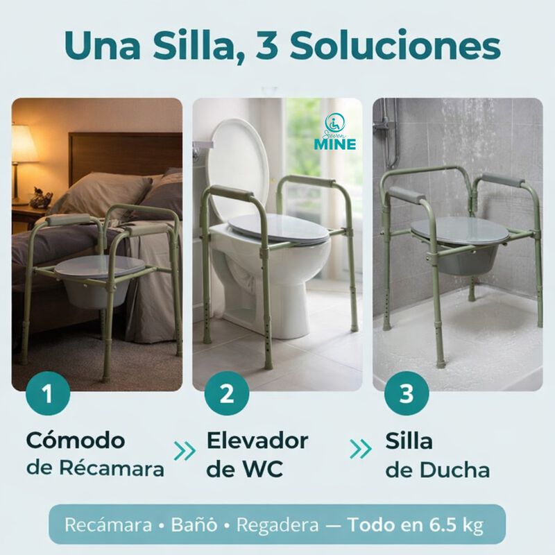 Silla Comodo 3 En 1 Con Cubeta Y Tapa Cover | S... image number null