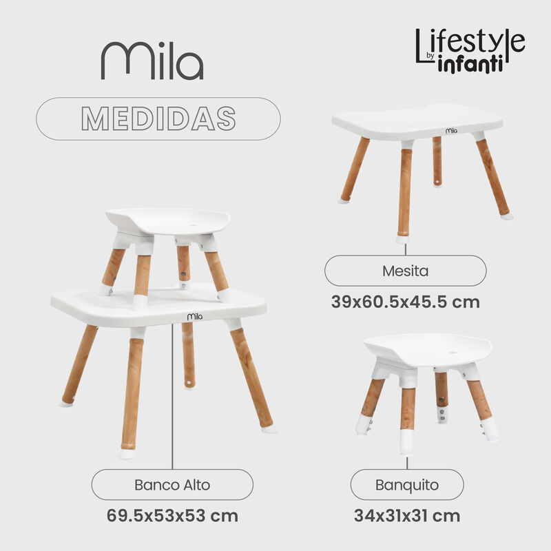 Silla Alta Mila 6 En 1 Gris image number null