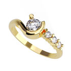 Anillo de Compromiso en Oro Amarillo 14K con Circonia -  Talla:5/ M425-14Y-CZ-5