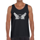 Tank Top Word Art Para Hombre - Corazones de Cola de Gato - Negro