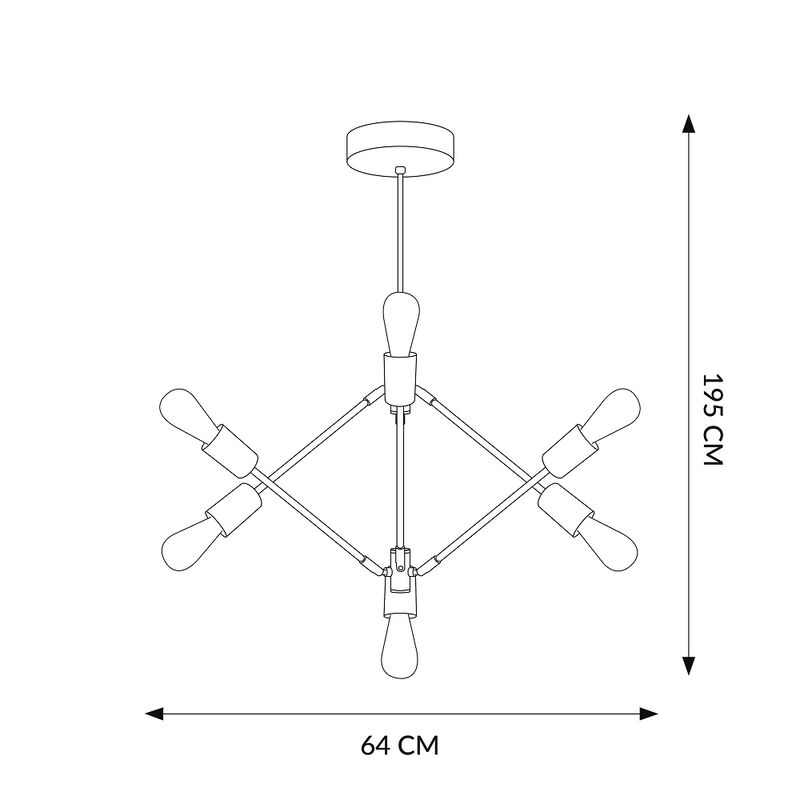 Lampara de Techo Semi Colgante Lucero 006 image number null