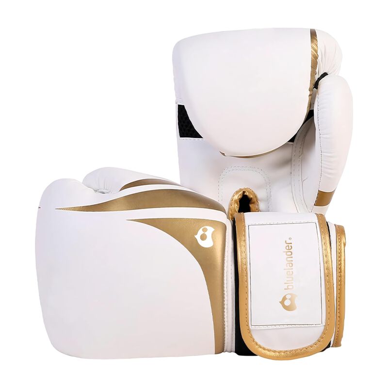 Guantes de Box 12 oz Blanco con Dorado + Protec... image number null